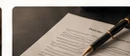 Contrato e caneta
